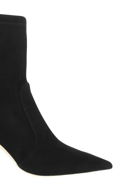 Stuart Weitzman Stuart 85 Bootie - Stretch Suede Ankle Boot In Black