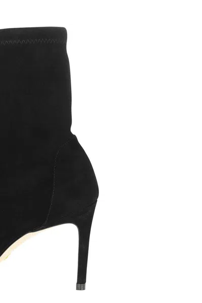 Stuart Weitzman Stuart 85 Bootie - Stretch Suede Ankle Boot In Black