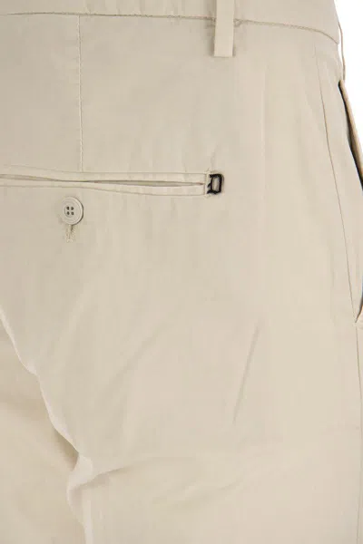 Dondup Alfredo - Slim-fit Cotton Trousers In Light Beige