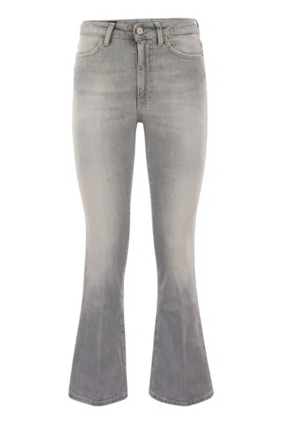 Dondup Mandy - Super Skinny Bootcut Jeans In Stretch Denim In Grey