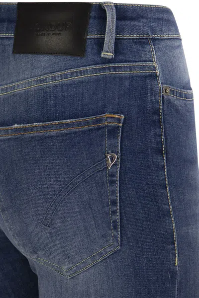 Dondup Mandy High-waisted Flared Jeans With Ankle Length In Denim Blue