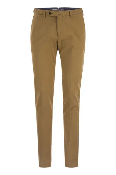 Pt Torino Super Slim Trousers In Brown