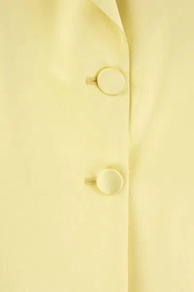 Saulina Agnese - Two-button Viscose Blend Blazer In Yellow