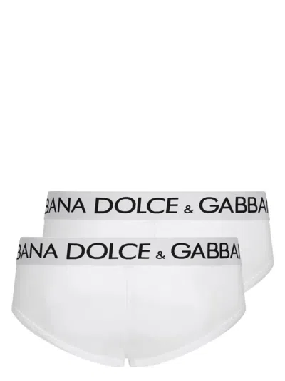 Dolce & Gabbana Logo-print Stretch-cotton Briefs