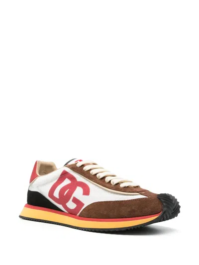 Dolce & Gabbana Mesh And Suede Dg Cushion Sneakers
