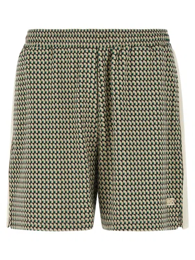 Wales Bonner 'dynamic Patterned Side Stripe Elastic Waistband Shorts' In Multi