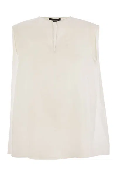 Fabiana Filippi Women's Linen Sleeveless Top In White