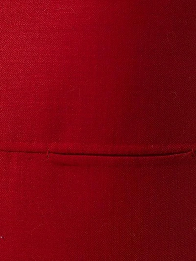 Shop Dkny Front Slit Skirt - Red