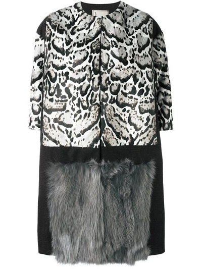 Antonio Marras Animal Print Fur Coat - Black