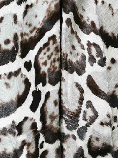 Shop Antonio Marras Animal Print Fur Coat - Black