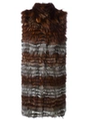 YVES SALOMON striped fox fur coat,SPEZIALREINIGUNG