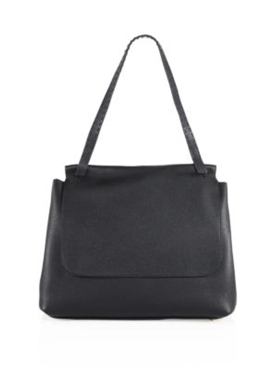 Shop The Row Sidekick Leather Shoulder Bag In Black