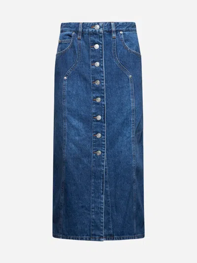 Isabel Marant Étoile Marant Etoile Vandy Denim Cotton Skirt