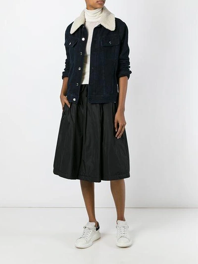 Shop Moncler Drawstring Waist A-line Skirt