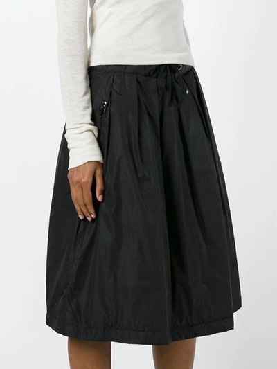 Shop Moncler Drawstring Waist A-line Skirt
