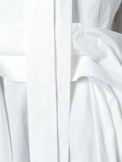 Shop Marni Draped Poplin Shirt In White