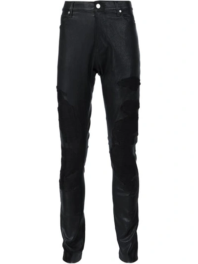 Rta Embroidered Skinny Trousers In Black