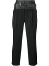 JUUNJ waist detail cropped trousers,SPECIALISTCLEANING