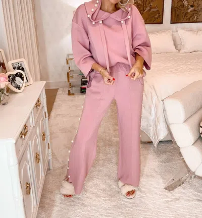 Joh Farrah Pearl Pants In Pink In Pink