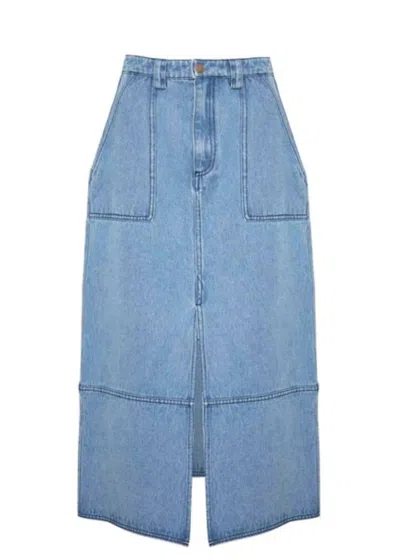 Hunter Parke Skirt In Blockely Denim In Multi