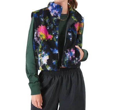 Champion Women's French Terry Reversable Vest In Floral Print Glitch In Multi