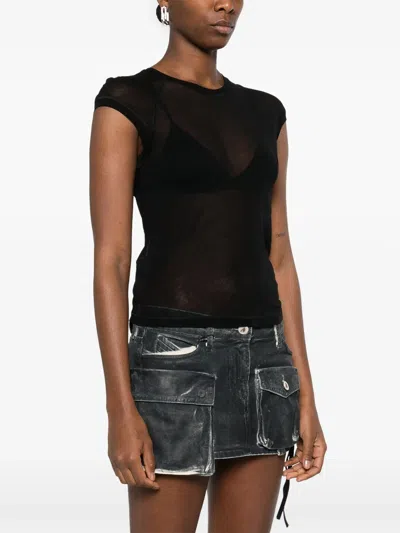 Helmut Lang Twisted Sheer T-shirt - Women's - Cotton