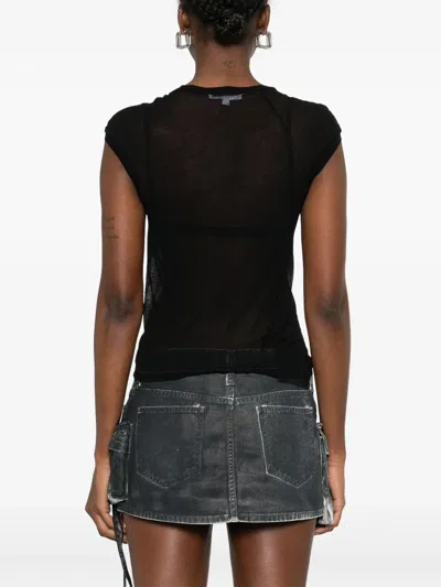 Helmut Lang Twisted Sheer T-shirt - Women's - Cotton