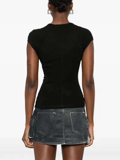 Helmut Lang Twisted Sheer Crewneck Top
