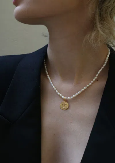 Hermina Athens Oval Pearl Necklace Kressida Mini Charm Accessories