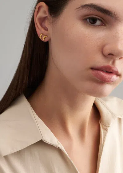 Hermina Athens Tiny Moon Studs