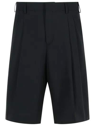 Laneus Light Wool Pants In Black