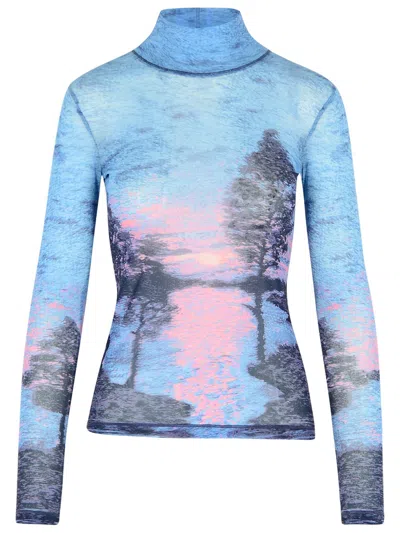 Maison Kitsuné Maison Kitsune Printed Nylon Top In Multicolor
