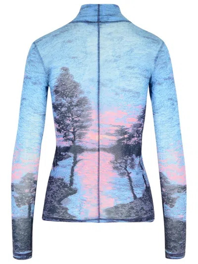 Maison Kitsuné Maison Kitsune Printed Nylon Top In Multicolor