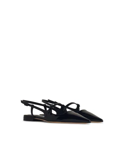 Jimmy Choo 'didi Flat' Black Ballerinas With Shiny Finish In Black