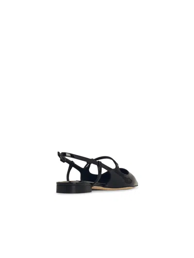 Jimmy Choo 'didi Flat' Black Ballerinas With Shiny Finish In Black