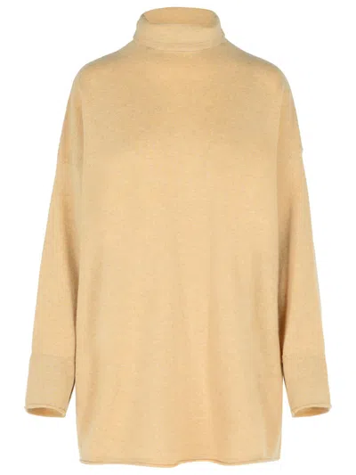 Max Mara Oder Beige Cashmere Turtleneck Sweater In Ivory