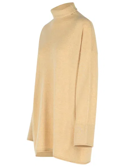 Max Mara Oder Beige Cashmere Turtleneck Sweater In Ivory