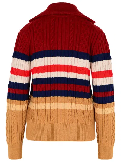Shop Maison Kitsuné Multi Wool Blend Sweater In Multicolor
