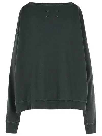 Maison Margiela Black Cotton Sweatshirt In Black