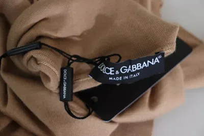 Pre-owned Dolce & Gabbana Beige Cashmere Silk Turtleneck Pullover Women's Sweater ()