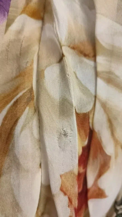 Pre-owned Dolce & Gabbana Beige Floral Sleeveless A-line Mini Women's Dress ()