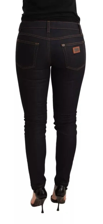 Pre-owned Dolce & Gabbana Blue Cotton Stretch Slim Fit Denim Women's Jeans ()