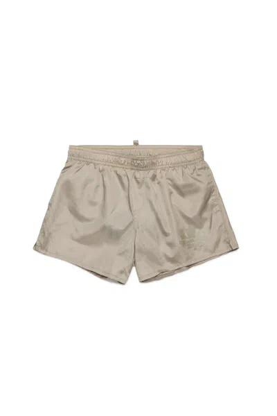 Dsquared2 Costume Boxer Con Maple Leaf In Grey