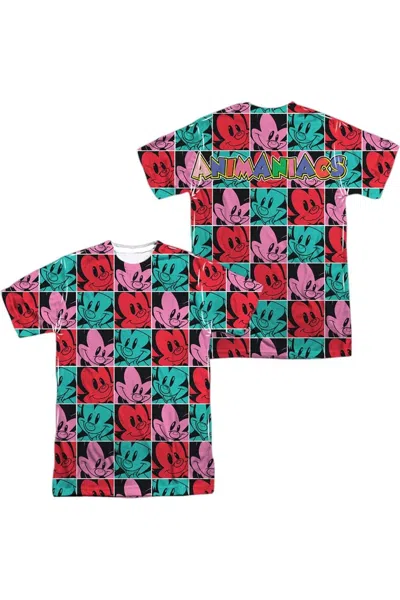 Gildan Animaniacs Squares (front/back Print) Adult Poly/cotton Short Sleeve Tee / T-shirt In White