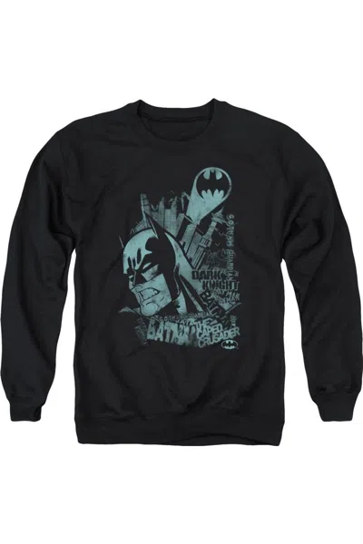 Gildan Batman Gritted Teeth Adult Crewneck Sweatshirt In Black