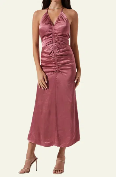 Astr Toledo Dress In Mauve In Multi