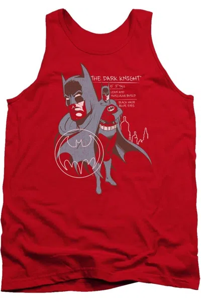 Gildan Batman Lean And Muscular Adult Tank Top In Red