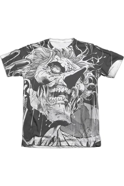 Gildan Batman Joker Adult Poly/cotton Short Sleeve Tee / T-shirt In White