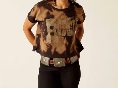 Ariat Rodeo Usa Top In Black/tan In Multi