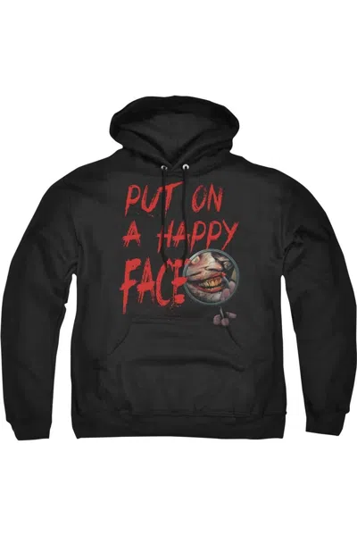 Gildan Batman Happy Face Adult Pull Over Hoodie / Hooded Sweatshirt In Black